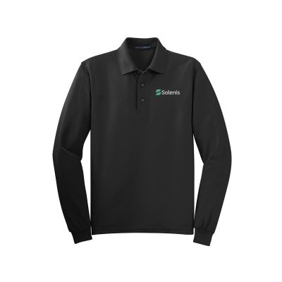 Solenis Silk Touch Long Sleeve Polo - Black