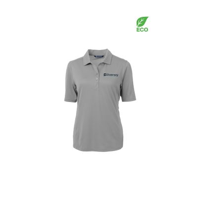 Women's Diversey Cutter & Buck Virtue Polo - Polished Grey
