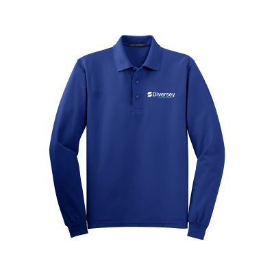 Men's Diversey Silk Touch Long Sleeve Polo - Royal