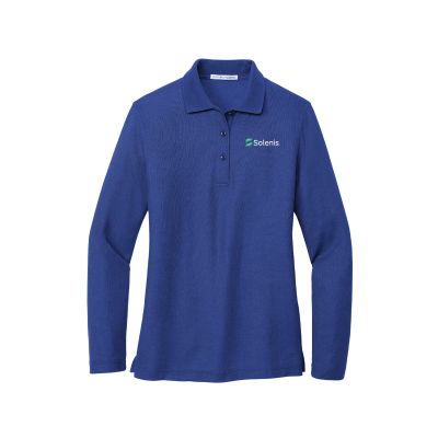 Women's Solenis Silk Touch Long Sleeve Polo - Royal