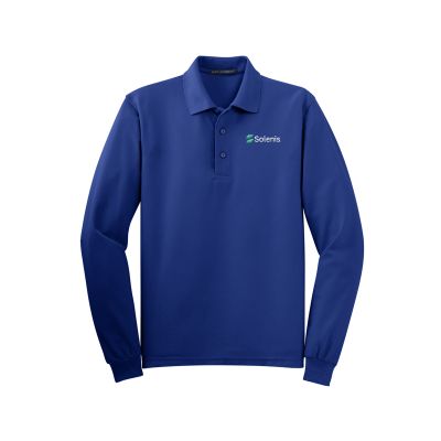 Solenis Silk Touch Long Sleeve Polo - Royal